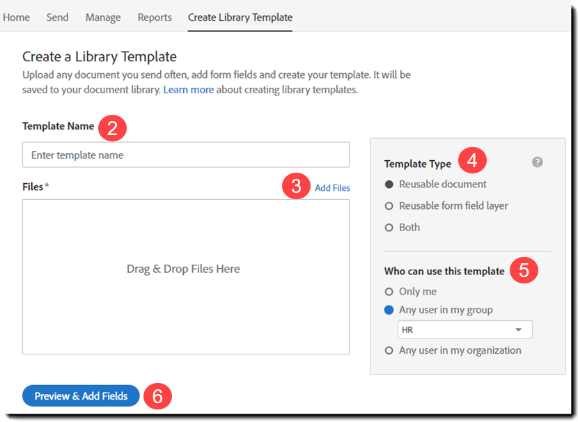 Create and manage document templates